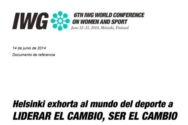 Declaración de Brighton y Helsinki 2014 Mujer y Deporte
