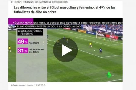 Informativos La Sexta. Diferencias entre fútbol masculino y femenino. Lucha contra la desigualdad