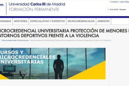 uc3m. Microcredencial Universitaria sobre Protección de Menores en Entornos Deportivos.