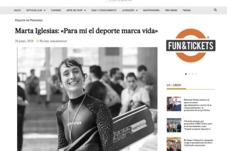 Más Noticias. «Para mi el deporte marca vida» Marta Iglesias